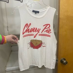 Cherry pie cut off tank top